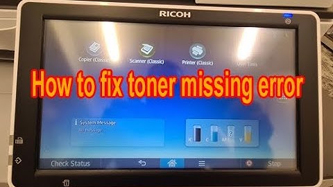 How to fix toner missing error | toner error | Ricoh toner error