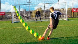 YOUTUBER WEAK-FOOT FOOTBALL CHALLENGE!