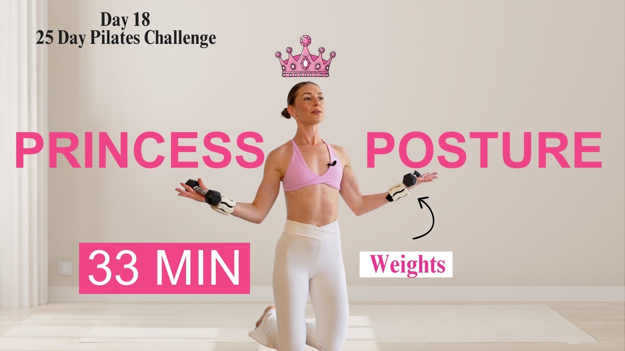 День 18 | 33 минуты упражнений для рельефной спины, плеч и пресса | 25-дневный пилатес-челлендж