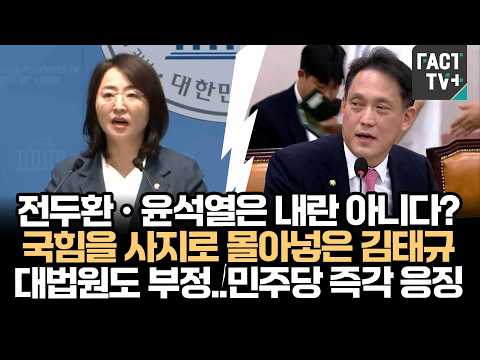 Chun Doo-hwan and Yoon Suk-yeol didn't commit insurrection? Kim Tae-gyu drives the People Power P...