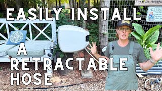 Install a mounting post for your retractable hose