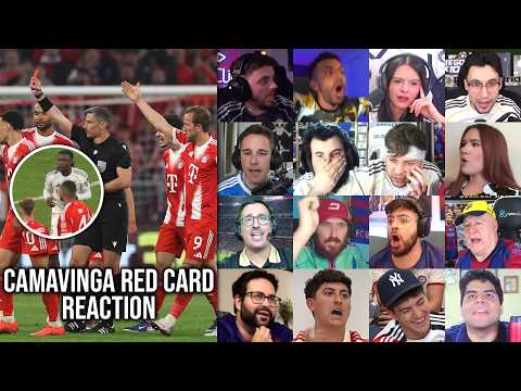 MADRIDISTA AND BARCA FANS REACTION TO CAMAVINGA RED CARD (UCL QUARTER FINAL 2nd LEG)