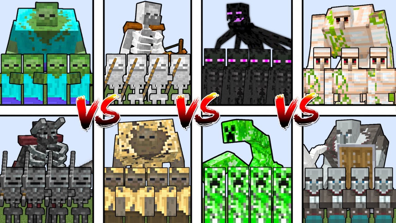 ALL MOB TEAMS TOURNAMENT | Minecraft Mob Battle - YouTube