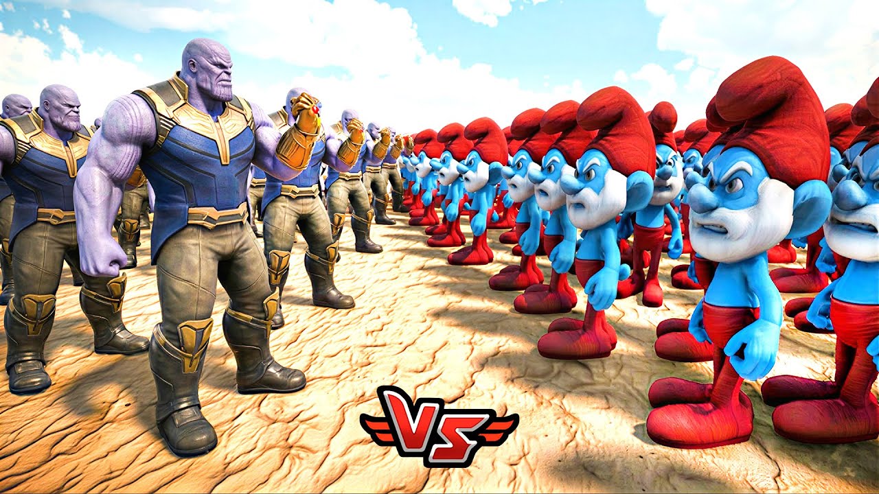 ŞİRİNLER ORDUSU VS THANOS 🍄 Ultimate Epic Battle Simulator