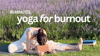 45 MIN Restorative Yoga for Burnout | Deep Somatic Relief & Yoga Nidra