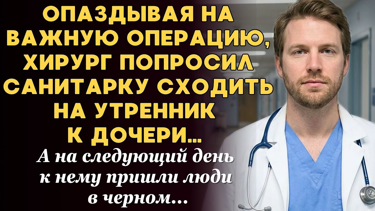 Опаздывая на операцию ХИРУРГ попросил САНИТАРКУ сходить на утренник дочери вместо него... А едва...