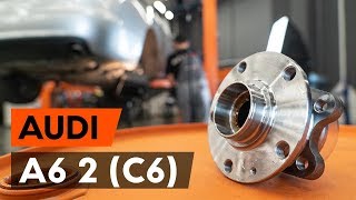 Como substituir a rolamento da roda traseiro no AUDI A6 2 (C6) [TUTORIAL AUTODOC]