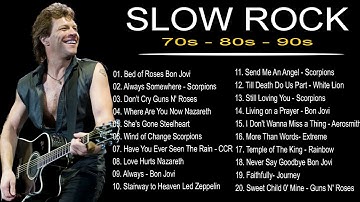 HARD ROCK 80S 90S - Guns & Roses, Bon Jovi, Def Leppard, Aerosmith, White Lion | NON-STOP PLAYLIST
