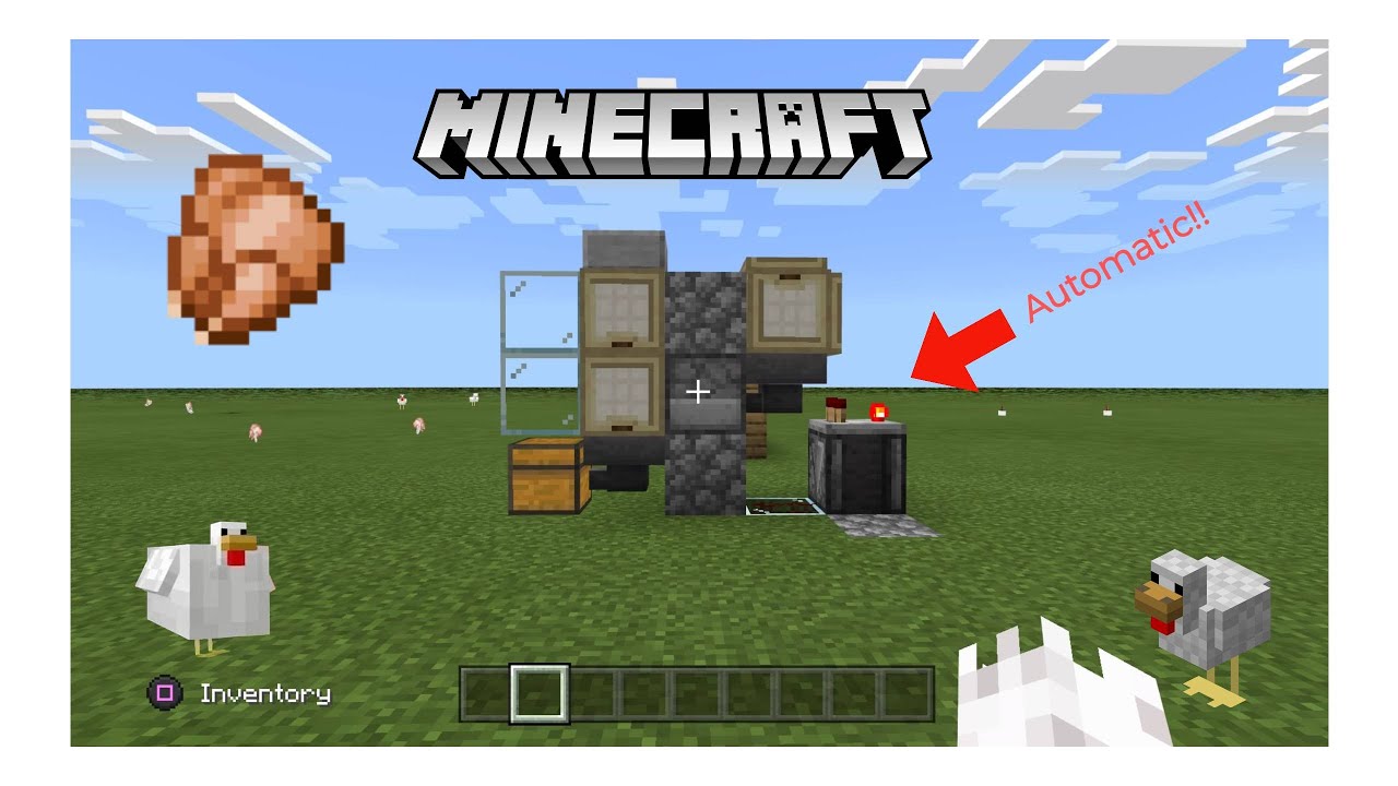 Minecraft bedrock OP AUTOMATIC chicken farm!!1.16+ YouTube