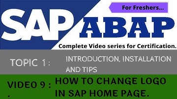 09 How to change logo of SAP easy access Homepage.