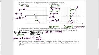 Linear Functions Slope & Applications Pt 2