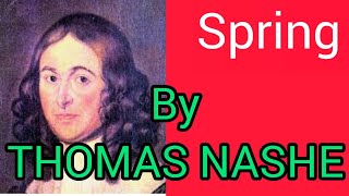 Partha Guha English Text Reading:VIDEO=24::SPRING By Thomas Nashe