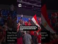 Egyptians in Dubai celebrate as the Pharaohs reach the World Cup knockout stage for the first time.