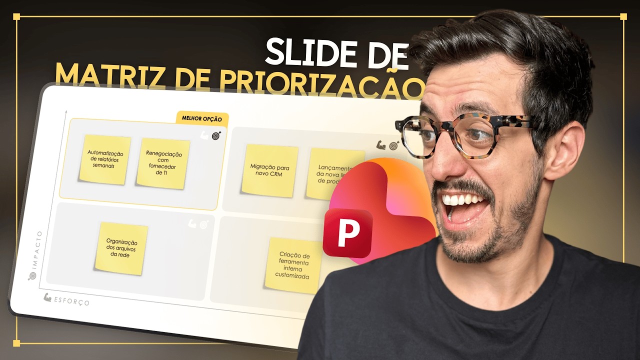 Matriz Slide Como fazer um slide de MATRIZ DE PRIORIZAÇÃO para uma apresentação no ...