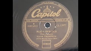 Hank Thompson 'Rub-A-Dub-Dub' 1953 78 rpm