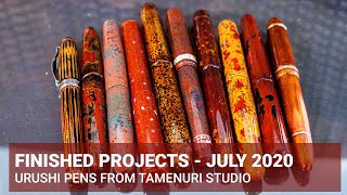 New urushi fountain pens from Tamenuri Studio