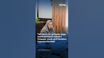Gubernur Banten Undang Makan Siang Kepsek SMAN 1 Cimarga & Siswa yang Ketahuan Merokok