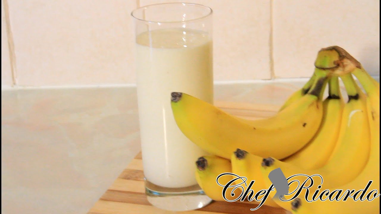 Banana And Low Fat Natural Yogurt Smoothie Drink (Kids Love Summer) | Recipes By Chef Ricardo | Chef Ricardo Cooking