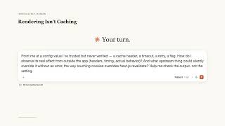 Bhavana's Week 11: Rendering isn't Caching