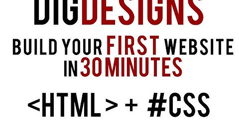 Learn HTML and CSS in 30 Minutes. Build your first basic web site!!