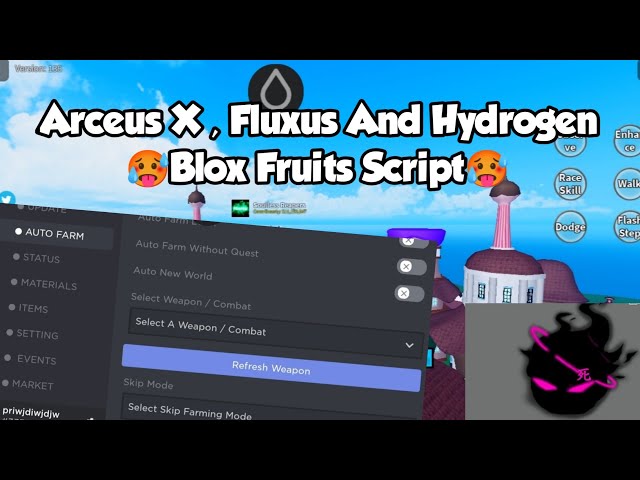 roblox #script #hydrogen #fluxus #scriptware #arceusx #bloxfruits