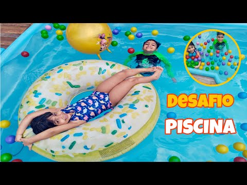 Desafio Da Piscina Com Bolinhas Coloridas | pool challenge - Mariana Veras