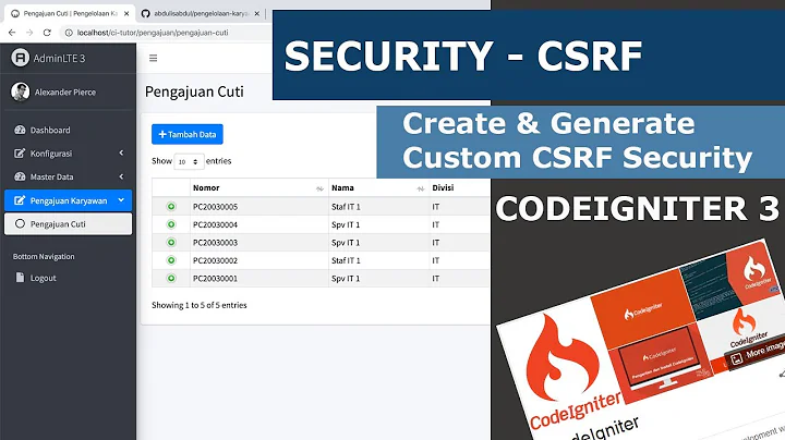 Membuat Custom CSRF di Codeigniter - Implementasi CSRF Pada Halaman Tertentu di Codeigniter