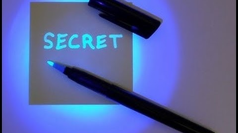 Black Light Top Secret Message - Science Experiment