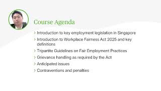 Singapore Workplace Fairness Act 2025 - A Review of Key Principles - Webinar