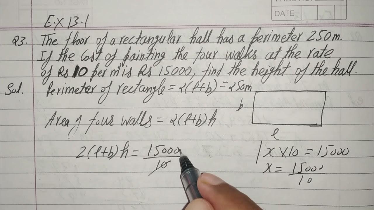 The floor of a rectangular hall has a perimeter of 250m if the cost of