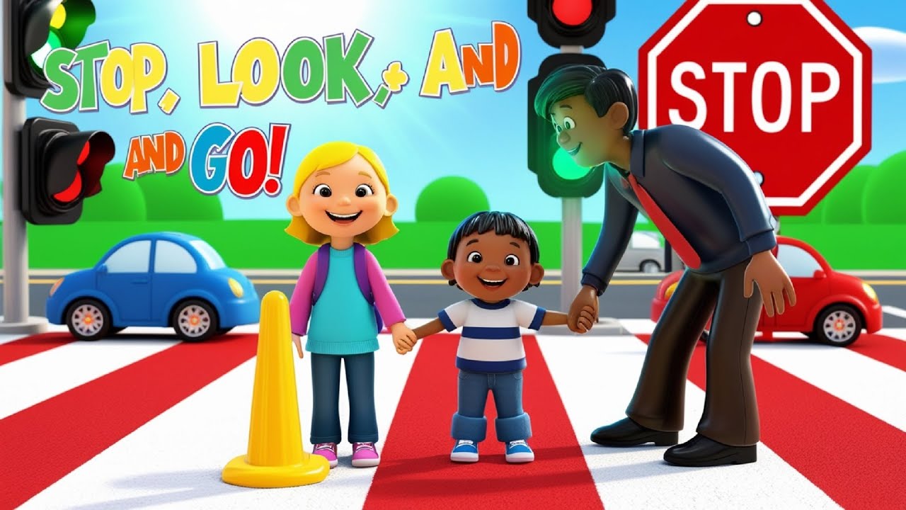 Stop, Look, and Go! - Traffic Safety Song | Kids Rhymes & Songs ...