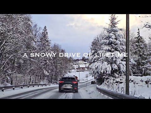 Breathtaking Snowy Drive in Norway from Bergen to Haugesund #4k #HD#norway #travelvlog#winter#bergen