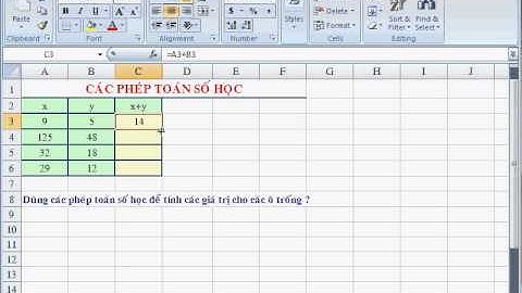 Cách tạo công thức toán học trong excel 2007 năm 2024