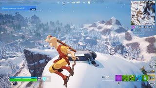 Avatar Aang Sits Hi Looks Out Over the Fortnite Map