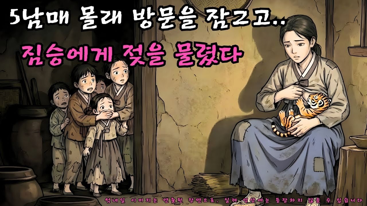 [충격 실화] 5남매 몰래 방문을 잠그고.. 굶어 죽어가던 호랑이 새끼에게 빈 젖을 물린 과부의 기적| 야담 | 야사 | 전설 | 민담 | 설화 | 옛날이야기 l 오디오북