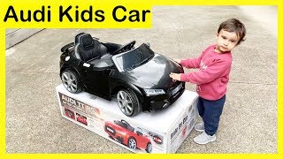 Download Lagu Ride On Audi Kids Car | Unboxing Surprise Toy Family Fun Playtime | Children Cars  12V MP3