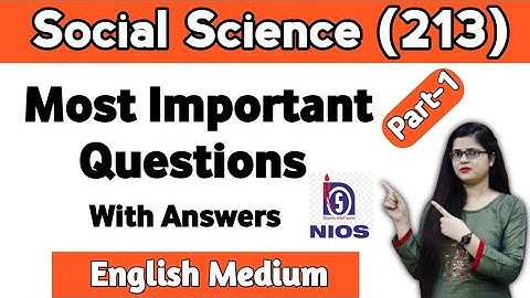 10 Nios Social Science Important Questions English Medium, 10 Nios Social Science Part-1 (2 marks)