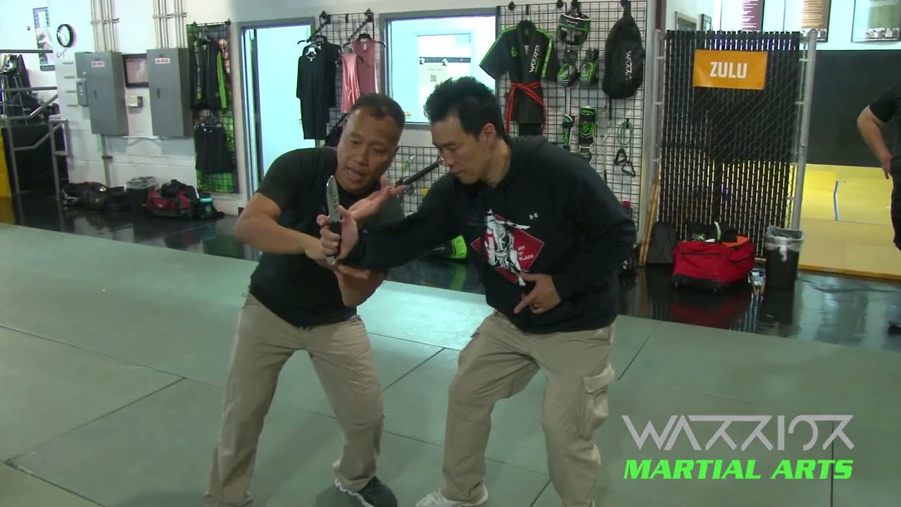 Master Apolo Ladra Warrior Kali Knife Takeaway Drills Part 7 at Warrior Martial Arts Seminars