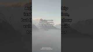 💡 Authentic leadership isn't about perfection, but the inte...