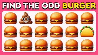 Find the ODD One Out - Fast Food Edition 🍔🍕🌮  30 Levels Emoji Quiz - Easy, Medium, Hard