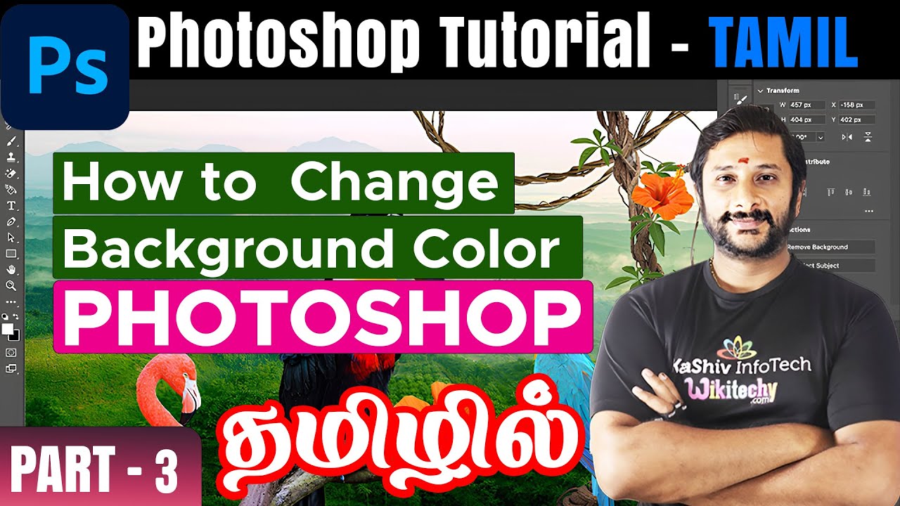 #3 📸 How to Change Background Color in Photoshop | | Photoshop Tutorial for Beginners in Tamil