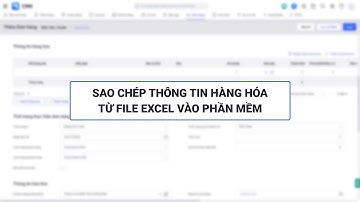 Sao chép thông tin hàng hóa từ file Excel vào phần mềm