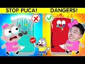 No, Stop Puca! Dangers! Hot and Cold Challenge  Safety Tips  Pica Family  Funny Parody Cartoon