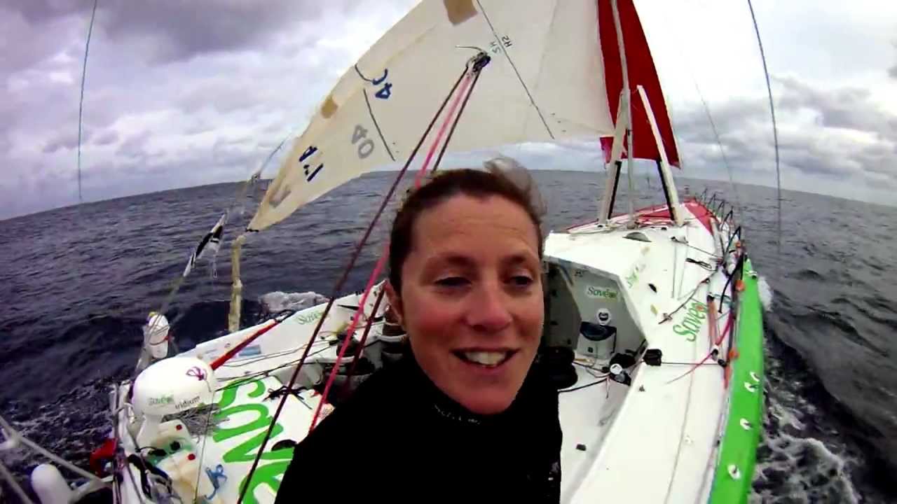 Sam Davies et sa nouvelle grand-voile