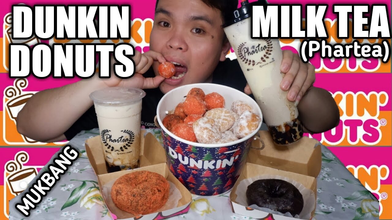 Dunkin Donuts and Milk Tea(Phartea) Mukbang