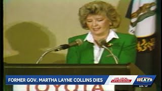 Former Kentucky Governor Martha Layne Collins dies
