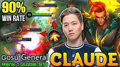 90% Win Rate Claude!! It's Showtime!!!  - Top 1 Global Claude S13 by ɢᴏsᴜ General - MLBB