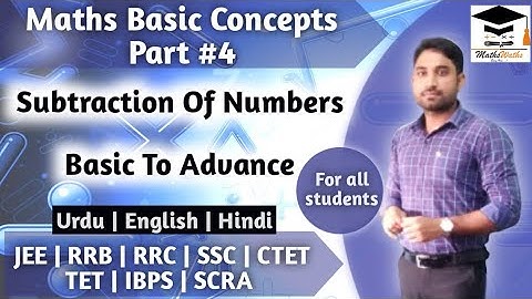 Subtraction Of Numbers | Maths Basic Concepts Part 4 | #By Tabrez Sir