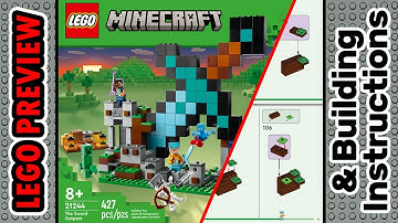 PREVIEW: 21244, LEGO MINECRAFT, The Sword Outpost & Building Instructions! LEGO 2023