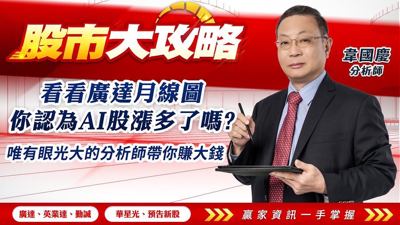 2023/06/15 #韋國慶 #股市大攻略: 看看廣達月線圖你認為AI股漲多了嗎?唯有眼光大的分析師帶你賺大錢【 廣達 | 英業達 | 勤誠華星光  | 預告新股】